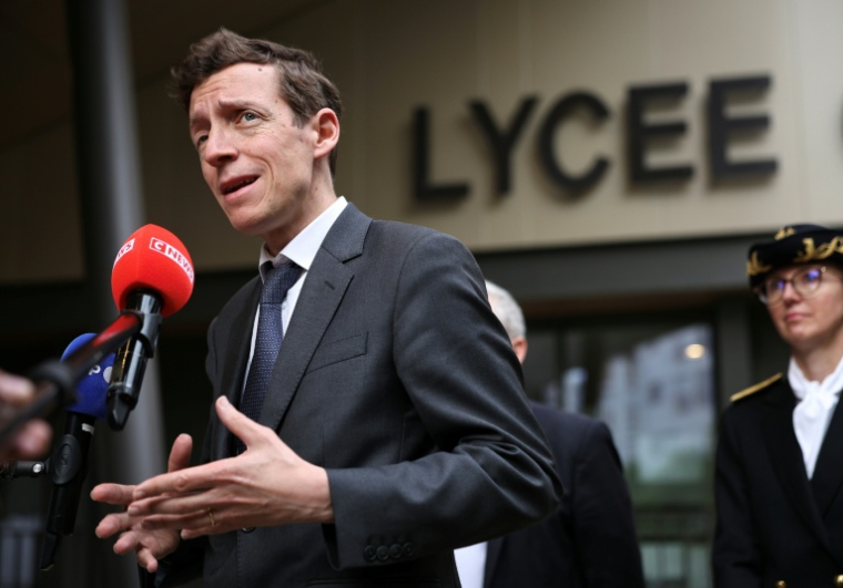 Le ministre de l'Education Edouard Geffray à Paris, le 12 juin 2026 ( AFP / SIMON WOHLFAHRT )