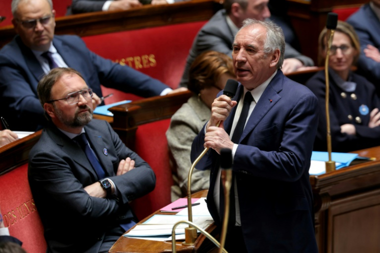 Le Premier ministre François Bayrou devant l'Assemblée nationale, à Paris, le 7 mai 2025 ( AFP / Thomas SAMSON )