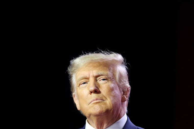 L'ancien président américain Donald Trump lors d'une conférence
