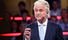 Geert Wilders lors du dernier débat précédant les élections à la Chambre des représentants, à La Haye
