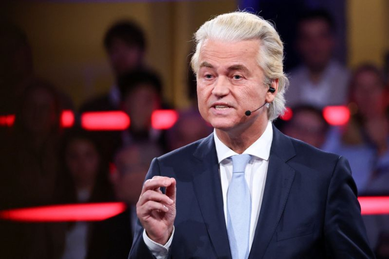 Geert Wilders lors du dernier débat précédant les élections à la Chambre des représentants, à La Haye