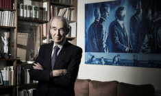 L'ancien ministre de la Justice Robert Badinter dans son bureau à Paris, le 19 avril 2018 ( AFP / JOEL SAGET )