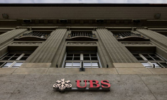 Le logo de l'UBS à Berne