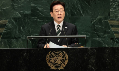 Le président sud-coréen Lee Jae Myung, à l'Assemblée générale de l'ONU, à New York, le 22 septembre 2026 ( GETTY IMAGES NORTH AMERICA / MICHAEL M. SANTIAGO )