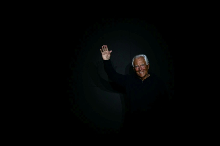Giorgio Armani le 13 janvier 2024 à Milan ( AFP / GABRIEL BOUYS )