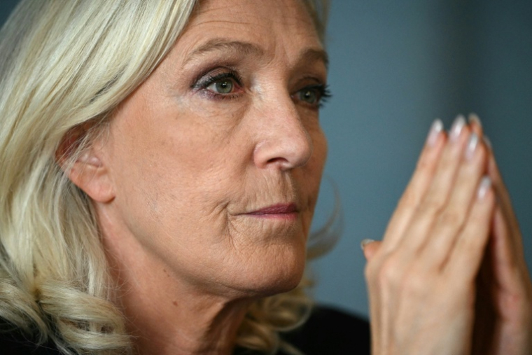 La candidate du Rassemblement national Marine Le Pen, à Moissac, en France, le 12 octobre 2026 ( AFP / Lionel BONAVENTURE )