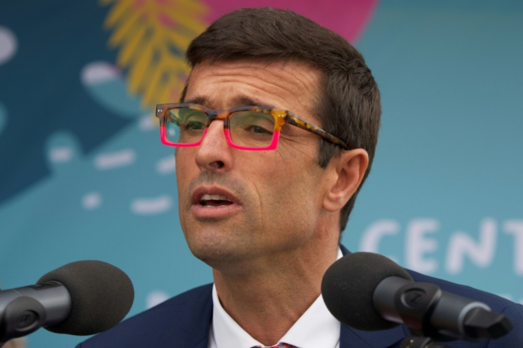 Rodolphe Delord, directeur du zoo de Beauval, le 28 avril 2023 à Saint-Aignan-sur-Cher (Loir-et-Cher) ( AFP / GUILLAUME SOUVANT )