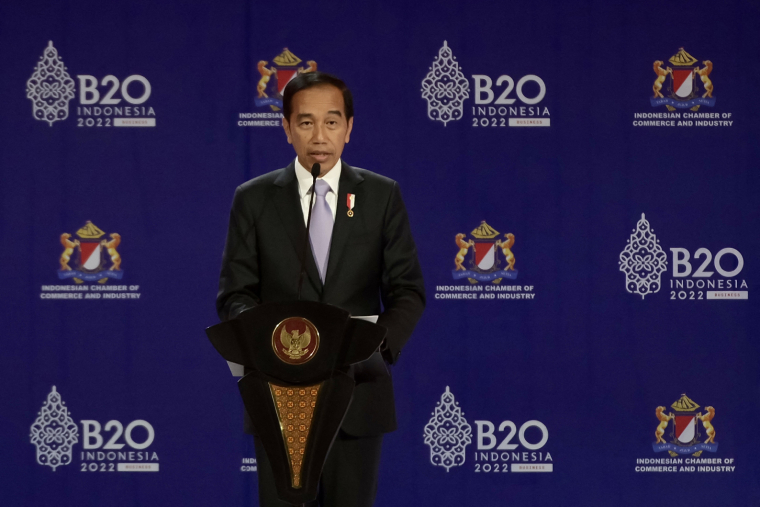 Le président indonésien Joko Widodo au G20, à Bali, le 14 novembre 2022. ( AFP / BAY ISMOYO )