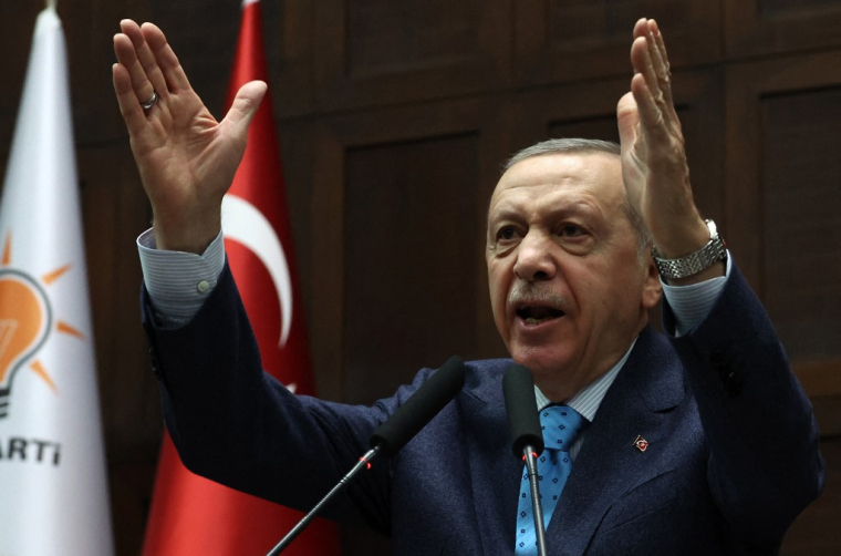 Recep Tayyip Erdogan à Ankara, en Turquie, le 18 janvier 2023. ( AFP / ADEM ALTAN )