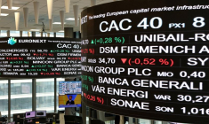 La bourse Euronext dans le quartier d'affaires de La Défense à Paris