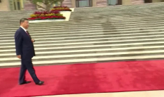 Xi accueille Poutine au Palais de l'Assemblée du peuple à Pékin
