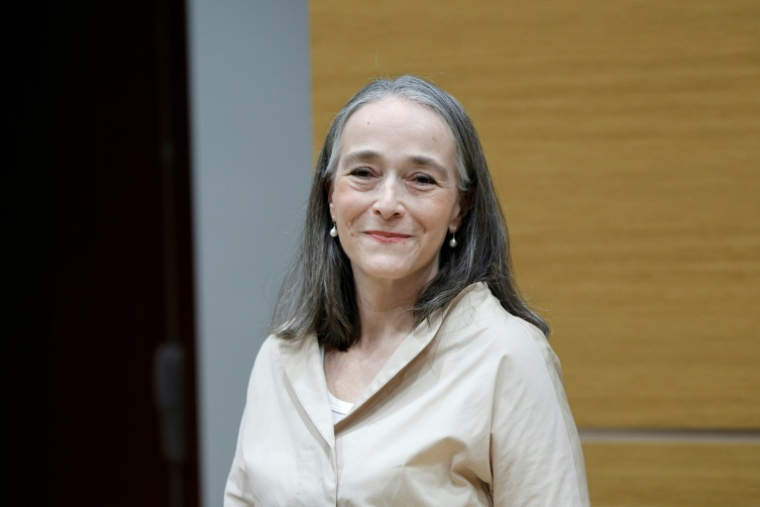 La présidente de France Télévisions, Delphine Ernotte-Cunci, le 8 avril 2026 à l'Assemblée nationale à Paris ( AFP / GEOFFROY VAN DER HASSELT )