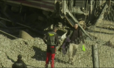 Catastrophe ferroviaire en Espagne: images de wagons accidentés