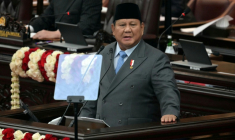 Le président indonésien Prabowo Subianto lors de son discours sur l'état de la Nation, Jakarta, le 14 août 2026 ( AFP / BAY ISMOYO )