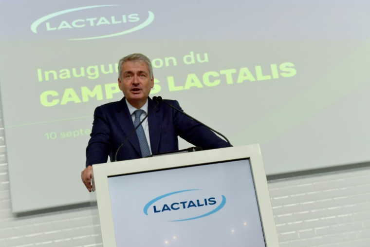 Emmanuel Besnier, président de Lactalis, lors de l'inauguration du campus du groupe à Laval, en Mayenne, le 10 septembre 2024 ( AFP / JEAN-FRANCOIS MONIER )