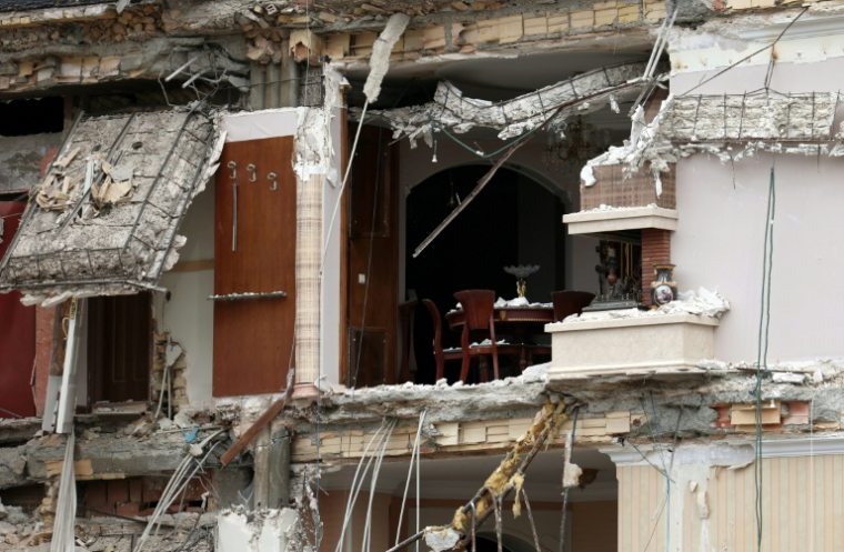 Un immeuble résidentiel bombardé à Téhéran, le 23 mars 2026 ( AFP / - )