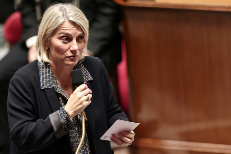 La ministre de la Santé Stéphanie Rist à l'Assemblée nationale, le 29 octobre 2025, à Paris ( AFP / Thibaud MORITZ )