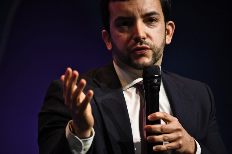 Jean-Philippe Tanguy, le 7 mars 2024, à Bordeaux ( AFP / CHRISTOPHE ARCHAMBAULT )