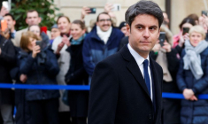 Le nouveau Premier ministre Gabriel Attal lors de la cérémonie de passation de pouvoirs