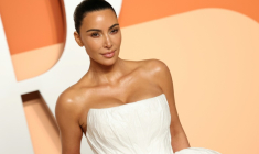 Kim Kardashian lors de la soirée des Oscars de Vanity Fair, à Beverly Hills, aux Etats-Unis, le 2 mars 2025  ( AFP / Michael Tran )