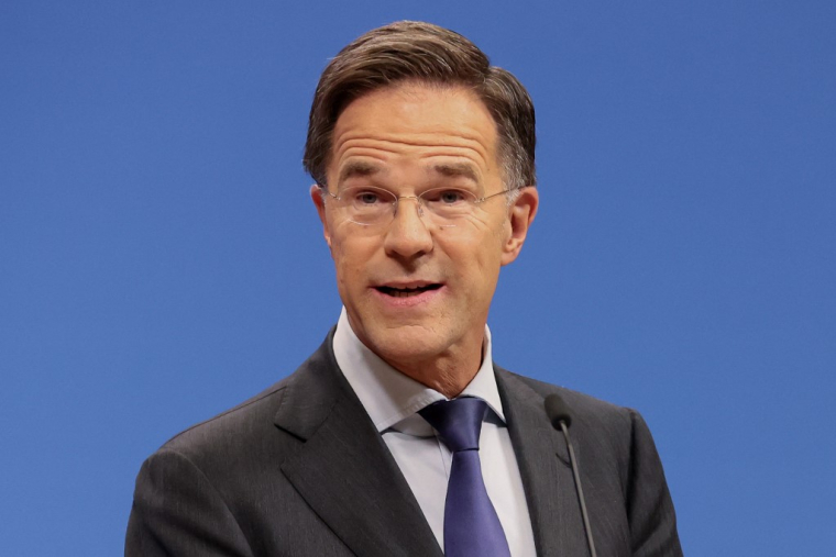 Mark Rutte à Bruxelles, en Belgique, le 18 octobre 2024. ( AFP / FRANCOIS WALSCHAERTS )