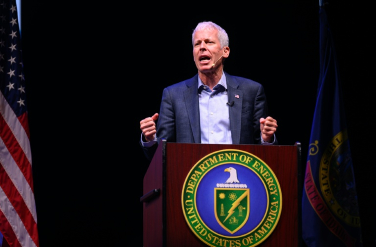 Le ministre américain de l'Energie, Chris Wright, lors d'un événement sur le nucléaire à Idaho Falls, le 25 Juin 2026 dans l'Idaho ( AFP / Josh Edelson )