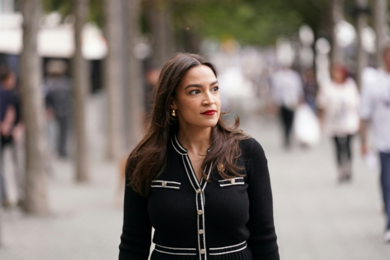 La démocrate de gauche Alexandria Ocasio-Cortez, le 11 septembre 2026 à New York ( POOL / Adam Gray )