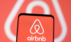 Le logo d'Airbnb dans cette illustration