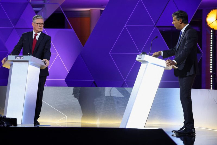 Dernier débat entre Rishi Sunak et Keir Starmer avant les élections législatives en Grande-Bretagne