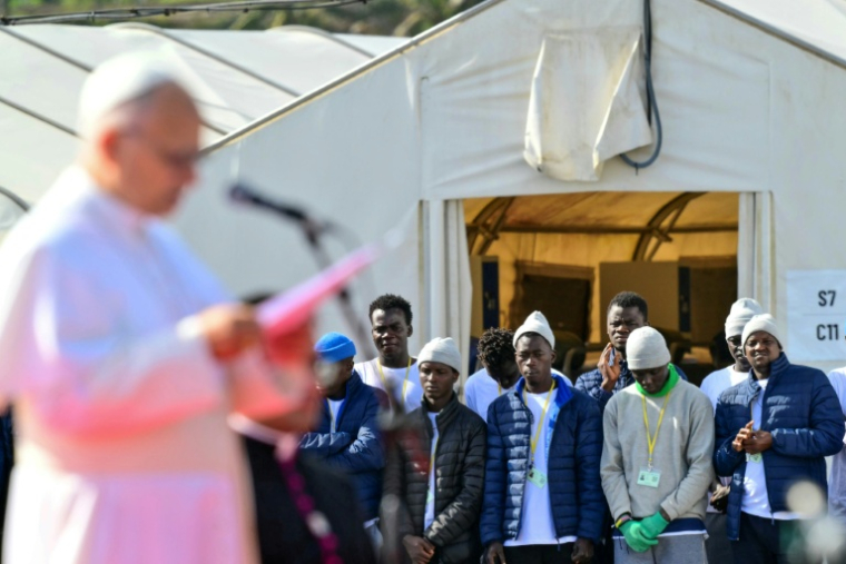 Le pape Léon XIV s'exprime durant une rencontre avec des migrants, à San Cristóbal de La Laguna aux Canaries, le 12 juin 2026 ( AFP / Stefano RELLANDINI )