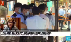 100 ans du Parti communiste chinois : importants effectifs policiers déployés à Hong Kong