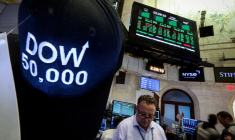 Des traders à la bourse de New York (NYSE), États-Unis