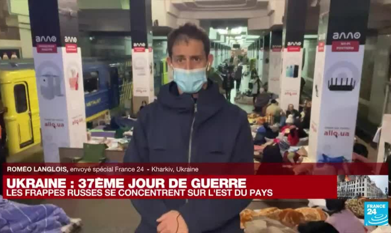 France 24 en Ukraine : avec les civils réfugiés dans le métro de Kharkiv