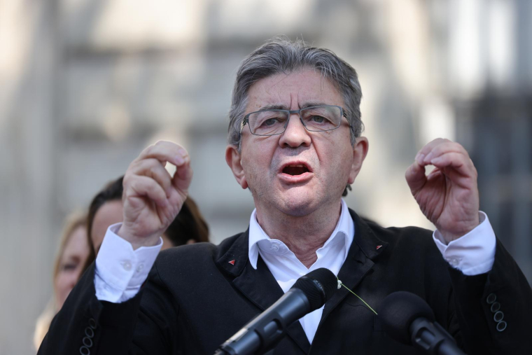 Jean-Luc Mélenchon, le 1er mai 2022, à Paris ( AFP / Thomas COEX )