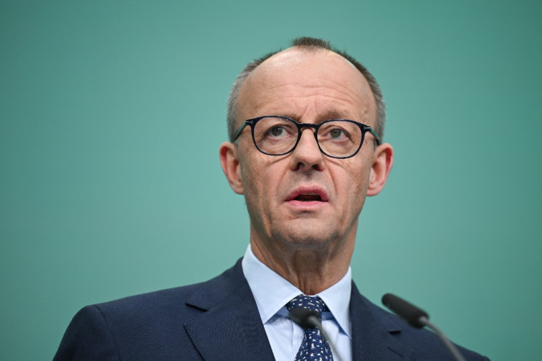 Friedrich Merz à Berlin, en Allemagne, le 24 février 2025. ( AFP / INA FASSBENDER )