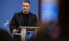 Mikhaïlo Fedorov à Bruxelles, en Belgique, le 18 juin 2026. ( AFP / JOHN THYS )