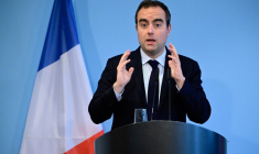 Sébastien Lecornu à Berlin, en Allemagne, le 22 mars 2024. ( AFP / TOBIAS SCHWARZ )