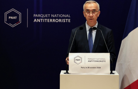 Le procureur de la République antiterroriste Olivier Christen, le 26 octobre 2026 à Paris  ( AFP / Ludovic MARIN )