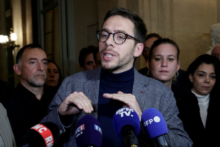 Hadrien Clouet, député de La France Insoumise, après le vote à l'Assemblée nationale, Paris, le 8 novembre 2025 ( AFP / STEPHANE DE SAKUTIN )