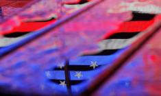 Un reflet du drapeau américain