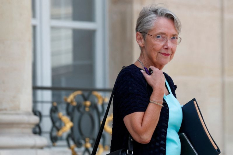 Le Premier ministre français Elisabeth Borne au Palais de l'Elysée à la suite de la réunion hebdomadaire du cabinet, après un remaniement gouvernemental, à Paris, France.