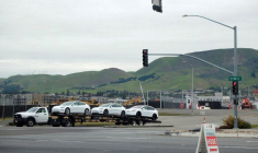 Photo d'archives des voitures Tesla à Fremont, aux États-Unis
