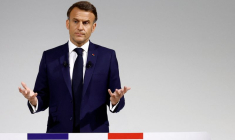 Emmanuel Macron lors d'une conférence de presse