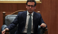 Le ministre français des Affaires étrangères, Stephane Sejourne à Beyrouth, au Liban