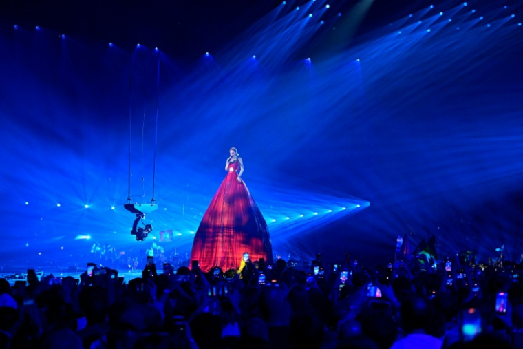 In a production upgrade, Eurovision is using cinematic ARRI Alexa 35 cameras, bringing a more filmic look to the broadcasts ( AFP / Tobias SCHWARZ )