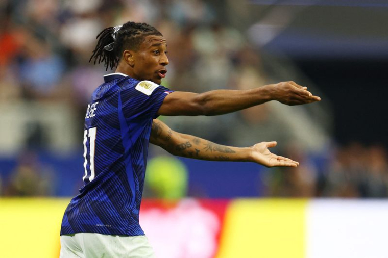 Le milieu offensif français Michael Olise lors de la demi-finale de Coupe du monde contre l'Espagne.