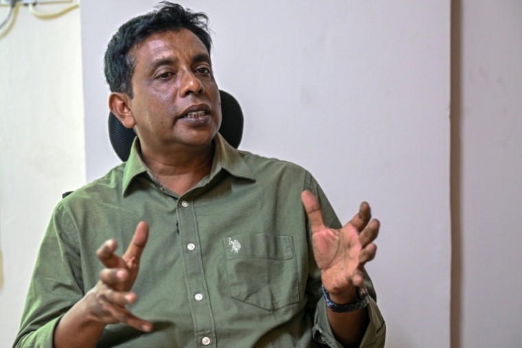 le journaliste d'investigation Mohsin Ul Hakim lors d'une interview avec l'AFP à Dacca, le 5 avril 2026 au Bangladesh ( AFP / Munir UZ ZAMAN )