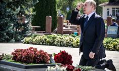 Vladimir Poutine à Beslan, en Russie, le 20 août 2024. ( POOL / VLADIMIR ASTAPKOVICH )