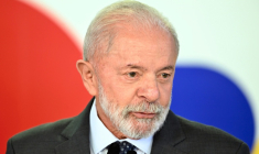 Le président brésilien Luiz Inacio Lula da Silva en conférence de presse au palais du Planalto, le 3 juin 2025 à Brasilia ( AFP / Evaristo Sa )