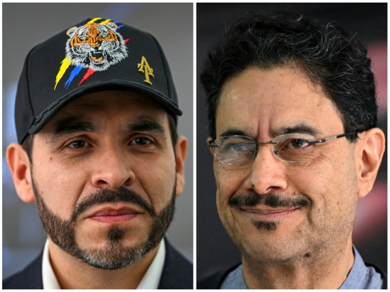 Montage créé le 16 juin 2026 montrant les candidats à la présidentielle en Colombie, Abelardo de la Espriella (à gauche) et Ivan Cepeda (à droite) ( AFP / Luis ACOSTA )